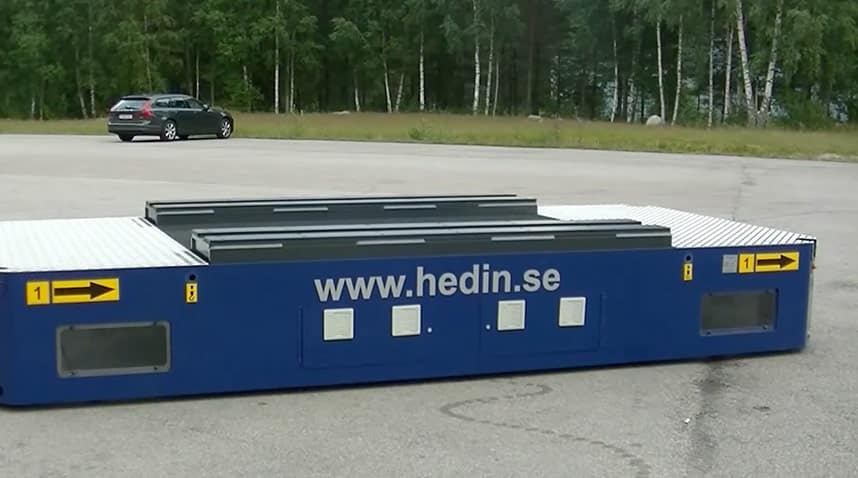 AGV automated guided flatbed transporter battery